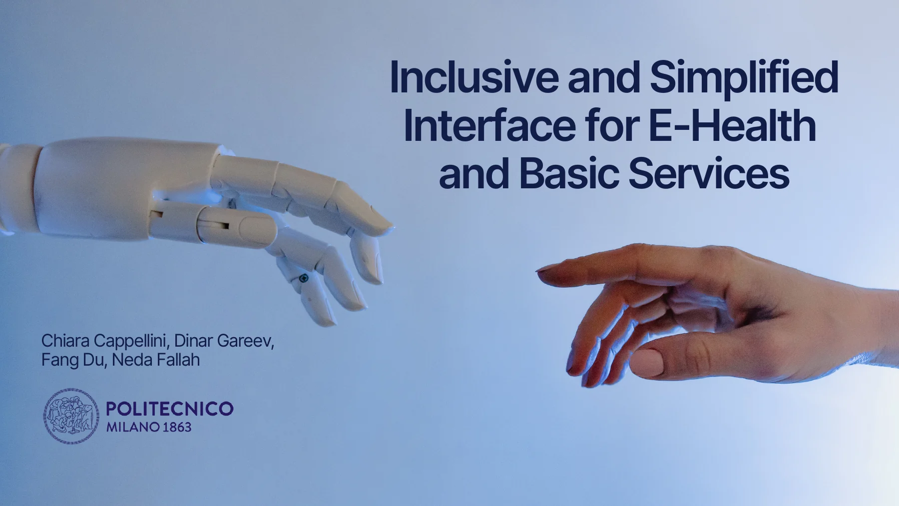 Presentation cover for an inclusive e-health interface.